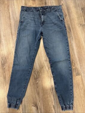 Boss Men's Washed Blue Slim Jogger Jeans